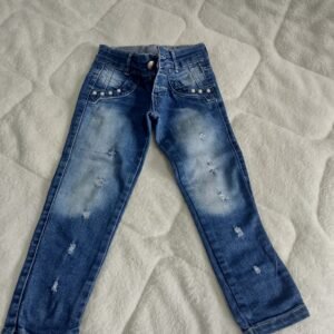 Calça (11) jeans infantil feminina tamanho  4