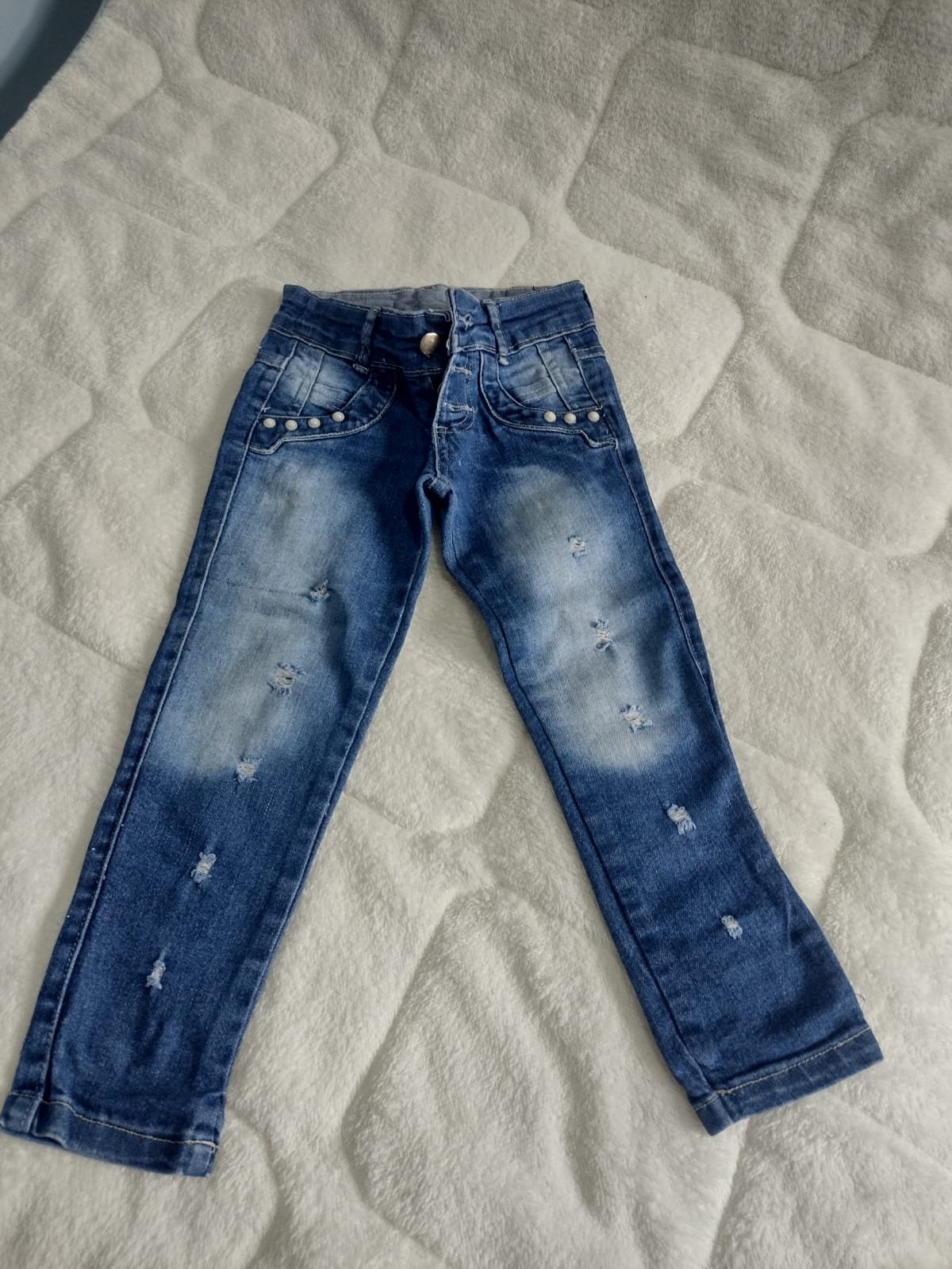 Calça (11) jeans infantil feminina tamanho  4