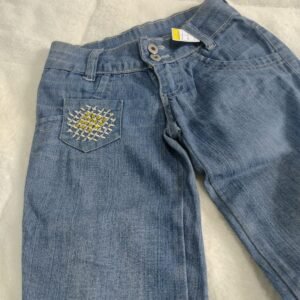 Calça (16) jeans infantil feminina tamanho 6