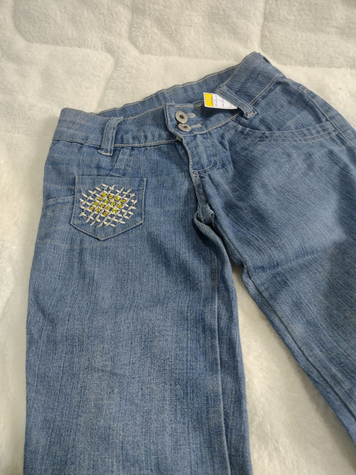 Calça (16) jeans infantil feminina tamanho 6