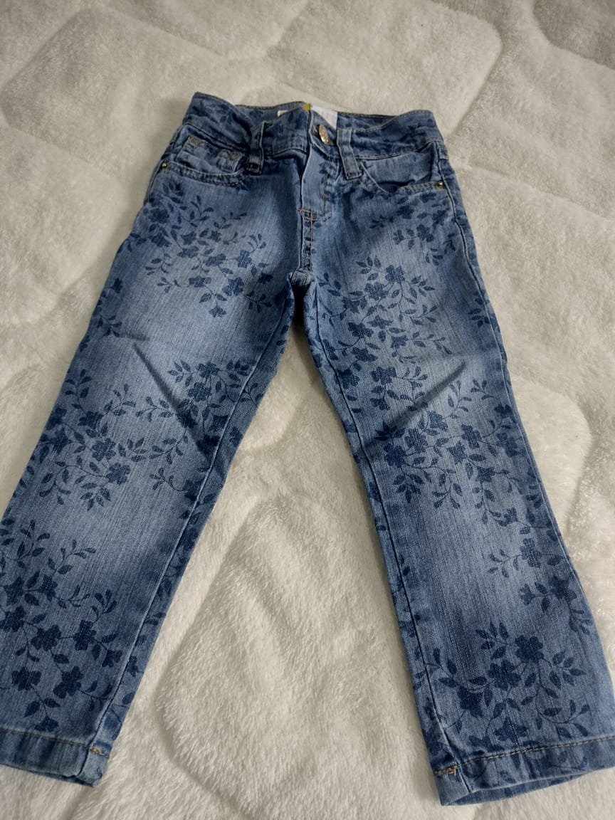 Calça (13) jeans infantil feminina tamanho  18 meses