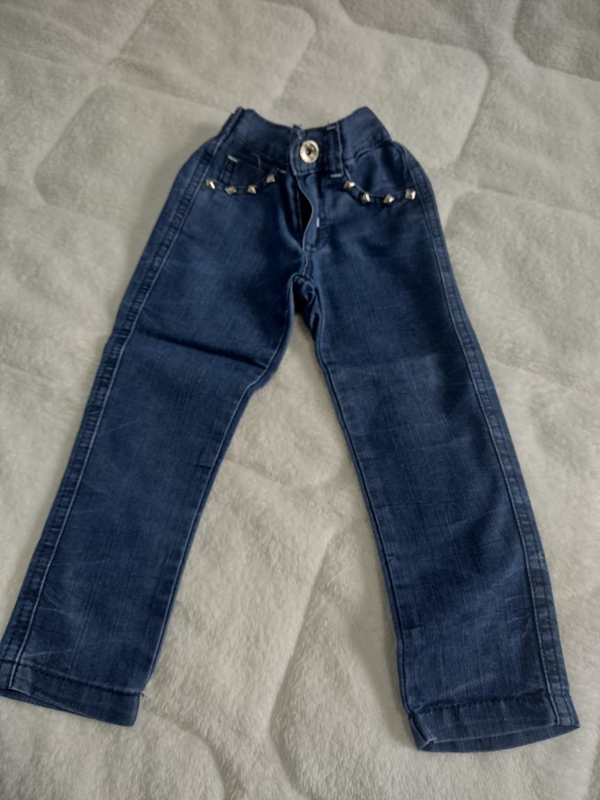 Calça (20) jeans infantil feminina tamanho 2
