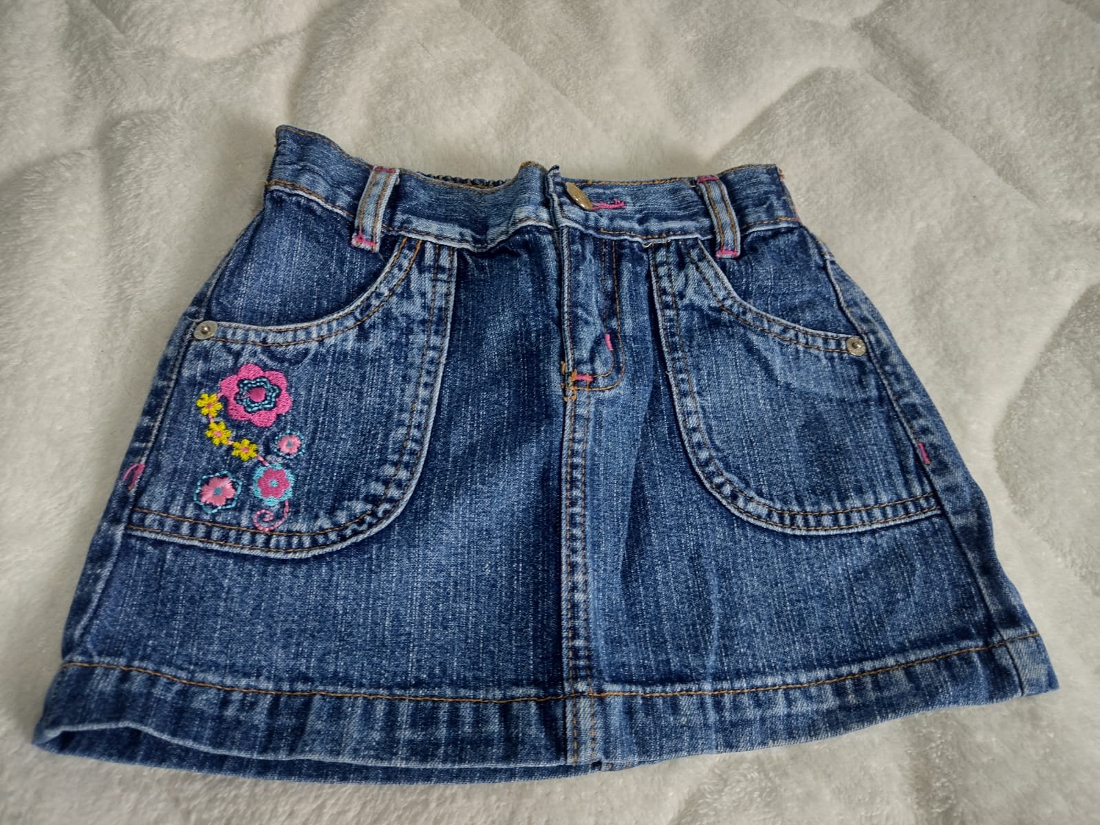 Saia Jeans flor tamanho 8