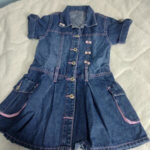 Vestido Jeans laços tamanho 6